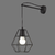 Настенный светильник бра Vitaluce Orso black 1 лампа 3м² E27 цвет черный матовый