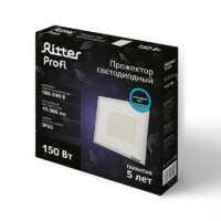 Прожектор светодиодный уличный Ritter Profi 53411 6 150 Вт 15000 Лм 180-240В холодный белый свет 6500К IP65 черный аналоги, замены