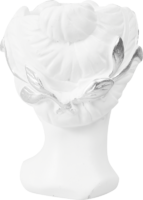 Ваза для цветов Грета гипс бело-серебряный