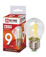 Лампа светодиодная LED-ШАР-deco 9Вт шар прозрачная 230В E27 6500К 1040лм IN HOME 4690612036441 купить в Москве по низкой цене