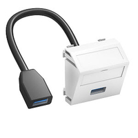 Мультимедийная рамка USB 3.0 A-A Modul45 (белый) (MTS-U3A F RW1) | 6104934 OBO Bettermann MTS-U3A бел цена, купить