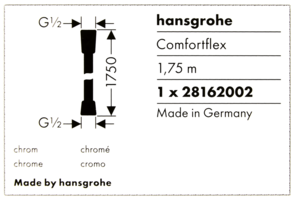 Шланг для душа Comfortflex 1.75 м ПВХ цвет хром HANSGROHE