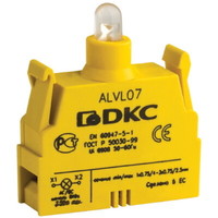 Контактный блок с клеммными зажимами под винт со светодиодом на 12В | ALVL12 DKC (ДКС)