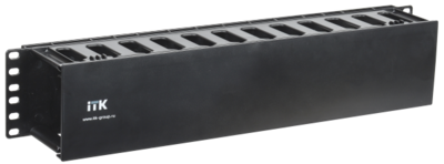 Органайзер кабельный 19 дюйм 2U глубина 60мм с крышкой пластик черн. ITK CO05-2PC IEK (ИЭК) купить в Москве по низкой цене