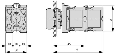 Комбинация контактных элементов винтовые зажимы и крепежного адаптера 1Р+1З, M22-AK11 EATON 216505