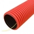 Труба гофрированная двустенная ПНД жесткая тип 450 (SN8) красная д160 6м (24м/уп) (с муфтой, без колец) | PR15.0185 Промрукав