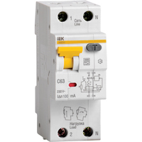 Автоматический выключатель дифференциального тока IEK 1-полюсный+N 25А 30мА 6кА C А MAD22-5-025-C-30 (ИЭК)