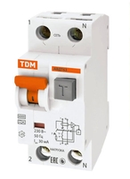 Выключатель автоматический дифференциального тока АВДТ 63 1п+N 10А C 30мА тип A | SQ0202-0001 TDM ELECTRIC C10 цена, купить