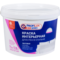 Краска акриловая ВД для стен в спальне Profilux белая матовая 11 кг Н0000007118 купить в Москве по низкой цене
