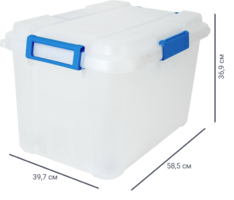 Ящик для хранения Keter Outback 58.5x39.7x36.9 см 60 л полипропилен с крышкой цвет прозрачный