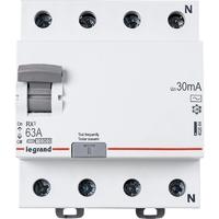 Выключатель дифференциальный (УЗО) RX3 4п 63А 30мА тип AC | 402064 Legrand