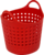 Корзинка для мелочей 11x10x8.5 см пластик цвет красный BEROSSI