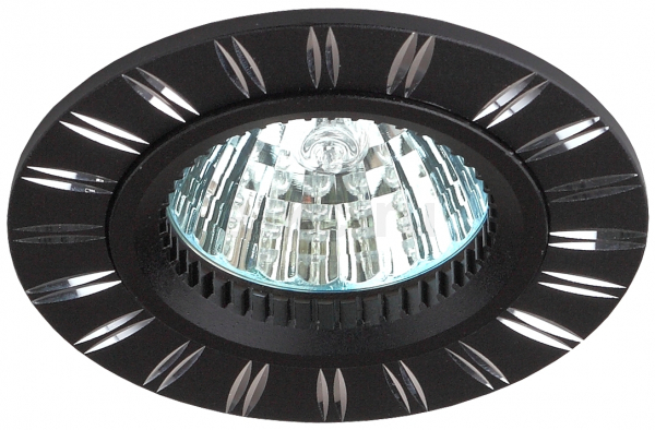 Светильник точечный встраиваемый под лампу KL33 50Вт MR16 черный/хром .