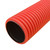 Труба гофрированная двустенная ПНД жесткая тип 750 (SN19) красная д90 6м (36м/уп) (с муфтой, без колец) | PR15.0073 Промрукав