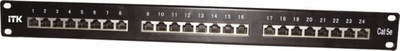 Патч-панель ITK 1 юнит категория 5Е UTP 24 порта (Dual) - PP24-1UC5EU-D05 IEK (ИЭК)