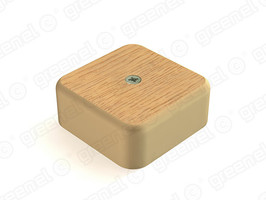 Коробка распределительная для о/п с кабель-каналом 50х50х20мм, IP40, цвет-ДУБ((4уп*48шт/192шт) | GE41205-12 GREENEL