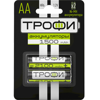 Аккумулятор HR6-2BL 1500mAh (20/240/17280) (AA) | Б0019500 ТРОФИ (блист.2шт) купить в Москве по низкой цене