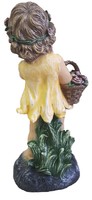 Фигура садовая «Девочка на камне с корзиной» высота 48 см