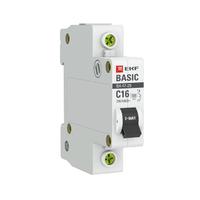 Автоматический выключатель EKF Basic 1 П 16 А C 4.5 кА ВА 47-29 mcb4729-1-16C