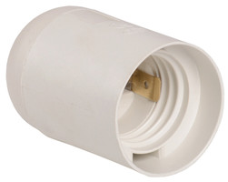Патрон подвесной пластик Е27 белый (50 шт), стикер на изделии Ппл27-04-К02 | EPP10-04-01-K01 IEK (ИЭК)