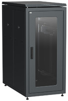 Шкаф сетевой 19" LINEA N 24U 600х1000 мм стеклянная передняя дверь черный | LN05-24U61-G ITK IEK (ИЭК)