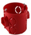 Установочная коробка СП D68х62мм, углубленная, саморезы, стык. уз, красная, IP20, инд. штрихкод | SQ1402-1906 TDM ELECTRIC