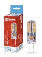 Лампа светодиодная LED-JC 1.5Вт 12В G4 6500К 150лм IN HOME 4690612035987 купить в Москве по низкой цене