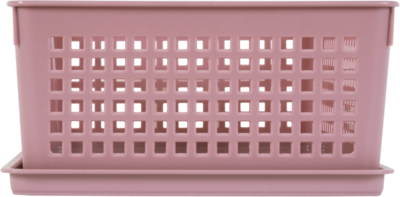 Лоток с крышкой 27x19x9 см 3.7 л полипропилен цвет розовый ПОЛИМЕРБЫТ