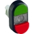 Кнопка двойная MPD12-11С (зеленая/красная-выступающая) прозрачна я линза без текста | 1SFA611141R1108 ABB