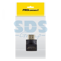 Переходник гнездо HDMI - штекер угловой gold (инд. упак.) PROCONNECT 17-6805-7 REXANT цена, купить