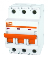 Выключатель автоматический ВА47-29 трехполюсной 63А 4,5кА характеристика В - SQ0206-0048 TDM ELECTRIC B цена, купить