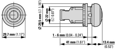 Устройство акустическое сигнальное без звукового модуля, M22-AMC - 229015 EATON