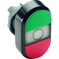 Кнопка двойная MPD1-11С (зеленая/красная) прозрачная линза без текста - 1SFA611130R1108 ABB START/STOP аналоги, замены