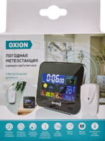 Часы-метеостанция Oxion OTM622 с беспроводным датчиком цвет черный