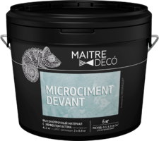Высокопрочный материал с эффектом бетона Maitre Deco «Microciment Devant» 6 кг