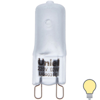 Лампа галогенная Uniel G9 60 Вт свет тёплый белый аналоги, замены