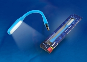 Светильник TLD-541 Blue 6 LED питание от USB Uniel UL-00000251 переносной прорезиненный корпус Упаковка-картон цвет-синий купить в Москве по низкой цене