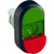 Кнопка двойная MPD12-11G (зеленая/красная-выступающая) зеленая л инза без текста | 1SFA611141R1102 ABB
