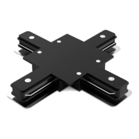 Коннектор для встраиваемого шинопровода Gauss X-образный цвет черный