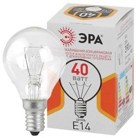 Лампа накаливания ДШ (P45) шар 40Вт 230В Е14 цв. упаковка | Б0039136 ЭРА (Энергия света)