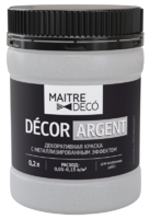 Краска декоративная Maitre Deco Décor Серебро 0.2 л цвет серебряный
