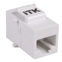 Адаптер проходной ITK IDC Dual-IDC Dual категория 5е UTP тип Keystone Jack белый - CS7-1C5EU IEK (ИЭК)