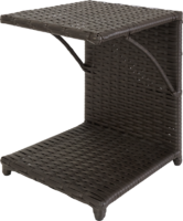 Стол для шезлонга 35x35 см коричневый