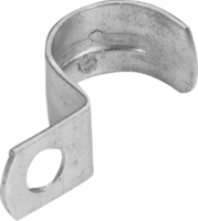 Скоба оцинкованная с одним отверстием Ø16 мм, 100 шт. КРЕПКО-НАКРЕПКО аналоги, замены