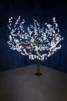 Светодиодное дерево "Сакура", высота 1,5м, диаметр кроны 1,8м, белые светодиоды, IP 54, понижающий трансформатор в комплекте, | 531-105 NEON-NIGHT 150см 864LED 110Вт 24В Фигура Сакура H1.5м купить в Москве по низкой цене