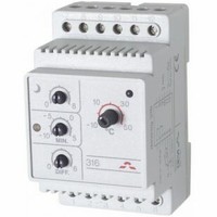 Терморегулятор электронный DEVIreg 316 для систем снеготаяния на DIN-рейку - 140F1075