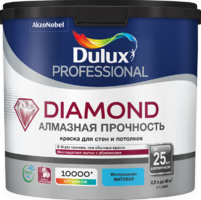 Краска для стен Dulux Prof Diamond Matt база BC цвет прозрачный 2.25 л
