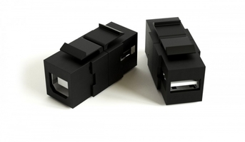 Вставка KJ1-USB-A-B2-BK формата Keystone Jack с прох. адапт. USB 2.0 (Type A-B) ROHS черн. Hyperline 251215 цена, купить