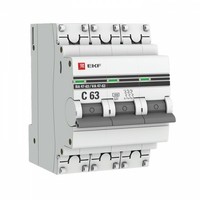 Автоматический выключатель EKF PROxima 3 П 50 А С 4.5 kA ВА 47-63 mcb4763-3-50C-pro