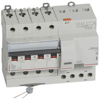 Выключатель автоматический дифференциального тока DX3 6000 4п 63А С 300мА тип AС (7 мод) | 411211 Legrand